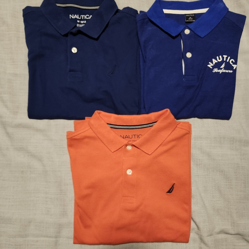 Nautica bundle polos for boys size M (10-12)
